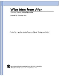 The Wise Men from afar Unison choral sheet music cover Thumbnail